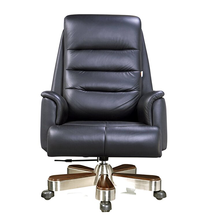 PENNEXECUTIVECHAIRS Leather Swivel Executive Chair Perigold